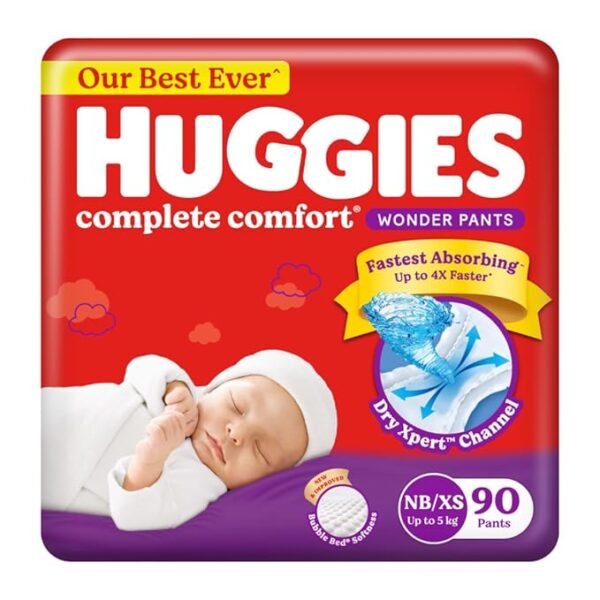 Huggies Pant Style Baby Diapers New Born Babies - 90 Count, Huggies, Baby Diapers New Born