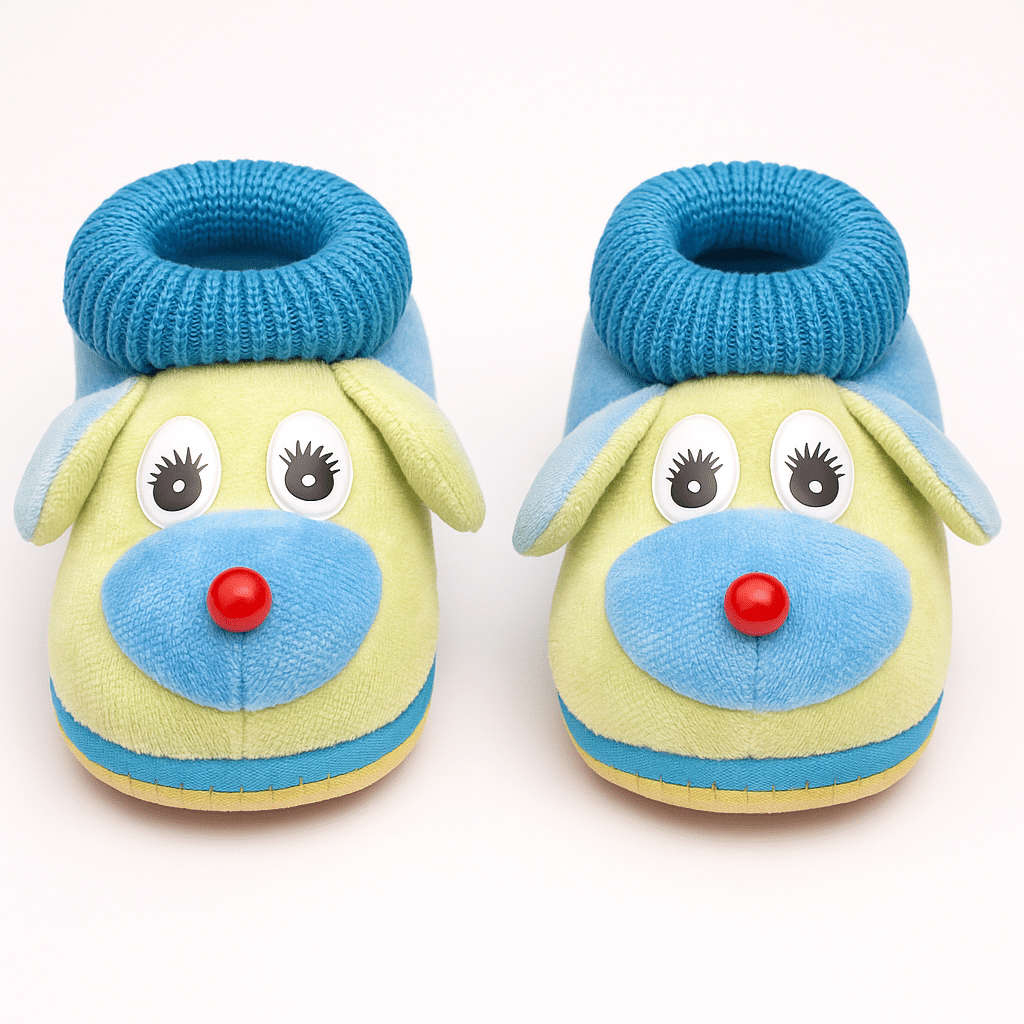 baby slippers, dog face booties, cute baby shoes, newborn gifts, toddler footwear, warm baby slippers, soft sole baby shoes, infant socks, cozy baby booties, safe walking shoes